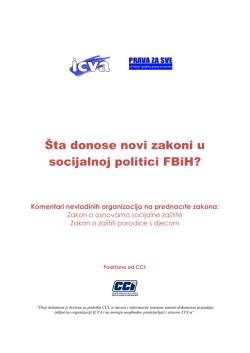 &Scaron;ta donose novi zakoni u socijalnoj politici FBiH?