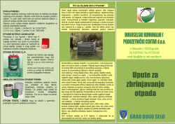 Upute za razdvajanje otpada