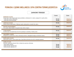MASAŽNE TEHNIKE - Hotel Terme Jezerčica