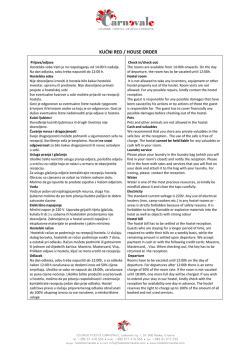 KUĆNI RED / HOUSE ORDER - Lounge Hostel Carnevale