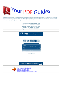 Upute za uporabu STRONG SRT 5200