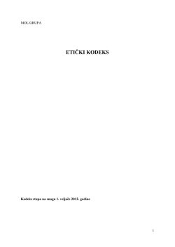 Etički kodeks MOL Grupe
