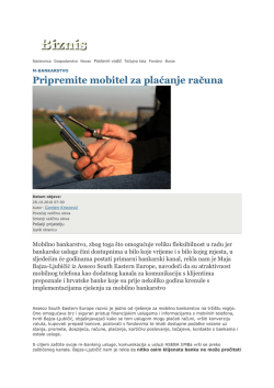 Pripremite mobitel za plaćanje računa