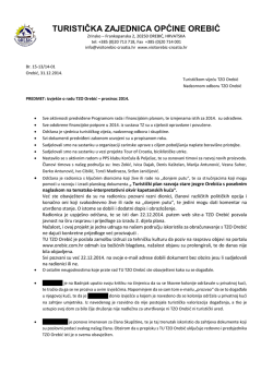 Izvje&scaron;će o radu_prosinac 2014