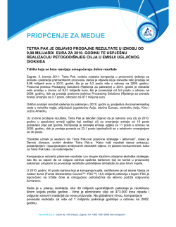 PRIOPĆENJE ZA MEDIJE