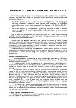 Pristupi u terapiji cerebralne paralize