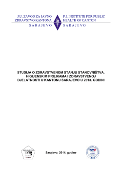Studija o zdravstvenom stanju stanovni&scaron;tva, higijenskim prilikama i