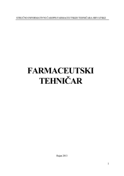 FARMACEUTSKI TEHNIČAR