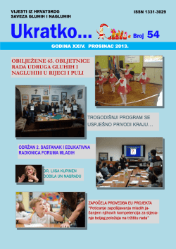 obilježene 65. obljetnice rada udruga gluhih i nagluhih u rijeci i puli
