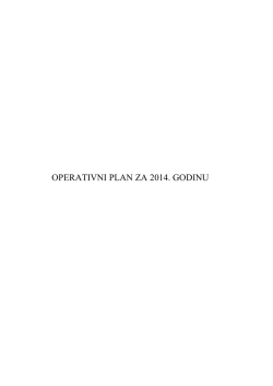 Operativni plan 2014. - Udruga slijepih Primorsko