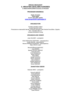 Druga obavijest PDF - 5. hrvatski geolo&scaron;ki kongres