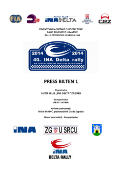 press bilten br.1 - 40.ina delta rally