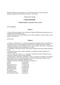 Poslovnik o radu skup&scaron;tine Međimurskog nogometnog saveza