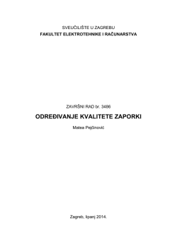 ODREĐIVANJE KVALITETE ZAPORKI