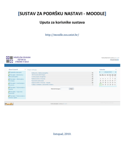 sustav za podr&scaron;ku nastavi