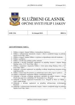 SLUŽBENI GLASNIK broj 4, listopad 2013.
