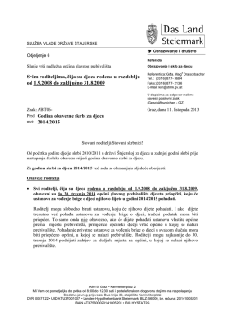 Svim roditeljima, čija su djeca rođena u razdoblju od 1.9.2008 do