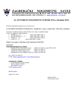 16. OTVORENI NOGOMETNI TURNIR ZNS