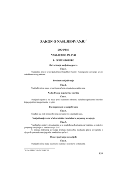 Zakon o nasljeđivanju u Bosni i Hercegovini