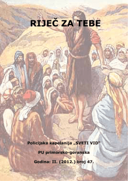 “Riječ za tebe” listić policijske kapelanije sv. Vida