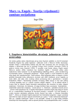 Marx vs. Engels - Teorija vrijednosti i zamisao