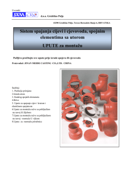 Upute za mantažu ožljebljenih spojnica