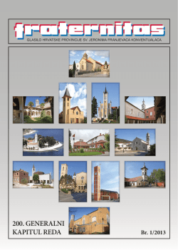 Fraternitas 2013. - Hrvatska Provincija sv. Jeronima franjevaca