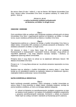 Na osnovu člana 24 stav 1 tačka 6, u vezi sa članom 160 Statuta