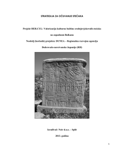 Strategija za očuvanje stećaka - Regionalna razvojna agencija