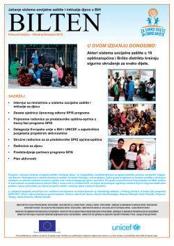 UNICEF_SPIS_Bilten_2012 - Federalno ministarstvo rada i