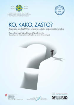 Ko, kako, zašto? - Fondacija za socijalno uključivanje u BiH