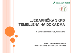 M. Ortner Hadžiabdić - Ljekarnička skrb temeljena na dokazima