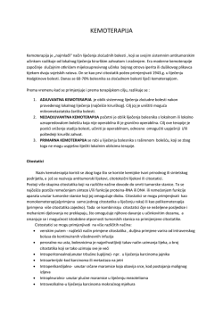 KEMOTERAPIJA - EuroVita BiH