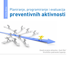 Planiranje, programiranje i evaluacija preventivnih aktivnosti