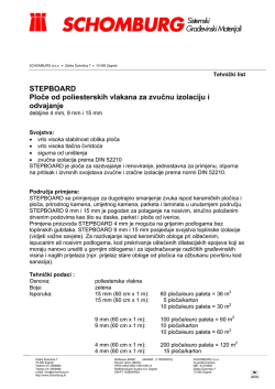 STEPBOARD Ploče od poliesterskih vlakana za zvučnu izolaciju i