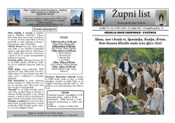 župne obavjesti tekućeg tjedna