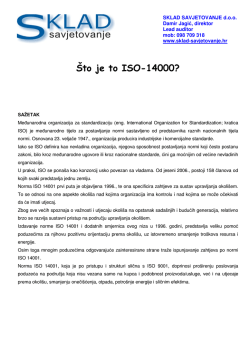 &Scaron;to je to ISO 14001? - Sklad savjetovanje doo