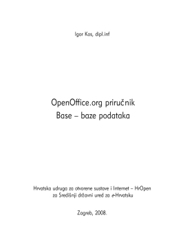 OpenOffice.org priručnik Base &ndash; baze podataka