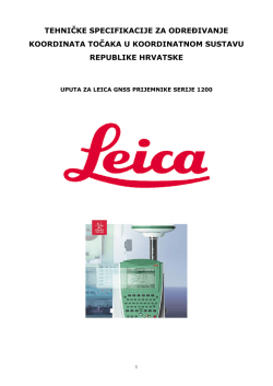 tehničke specifikacije za određivanje koordinata točaka u