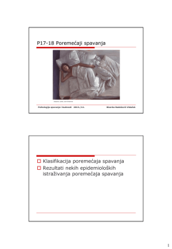 Poremećaji spavanja - Institut za Medicinska Istraživanja i Medicinu