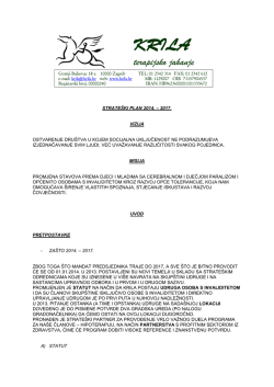 strate&scaron;ki plan 2014-2017