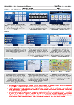 Upute za koristenje PND Navigacijskog uredaja