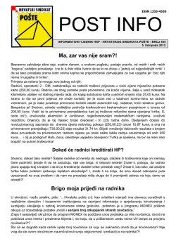 ispis - Hrvatski sindikat po&scaron;te