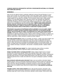 LICENCNI UGOVOR ZA MICROSOFTOV SOFTVER S