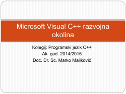 Microsoft Visual C++ razvojna okolina