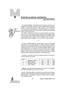 &Scaron;portsko klađenje i matematika - T-com