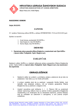 HRVATSKA UDRUGA &Scaron;AHOVSKIH SUDACA