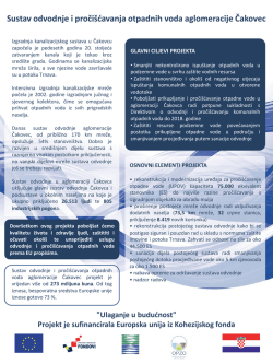 Sustav odvodnje i proči&scaron;ćavanje otpadnih voda