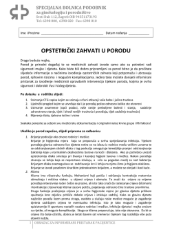 OPSTETRIČKI ZAHVATI U PORODU - Rodilište & Poliklinika Podobnik
