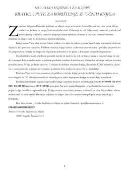 Popis stručne literature - Hrvatska knjižnica za slijepe